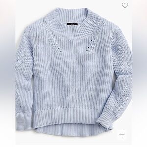 J. crew Pointelle crewneck cotton sweater